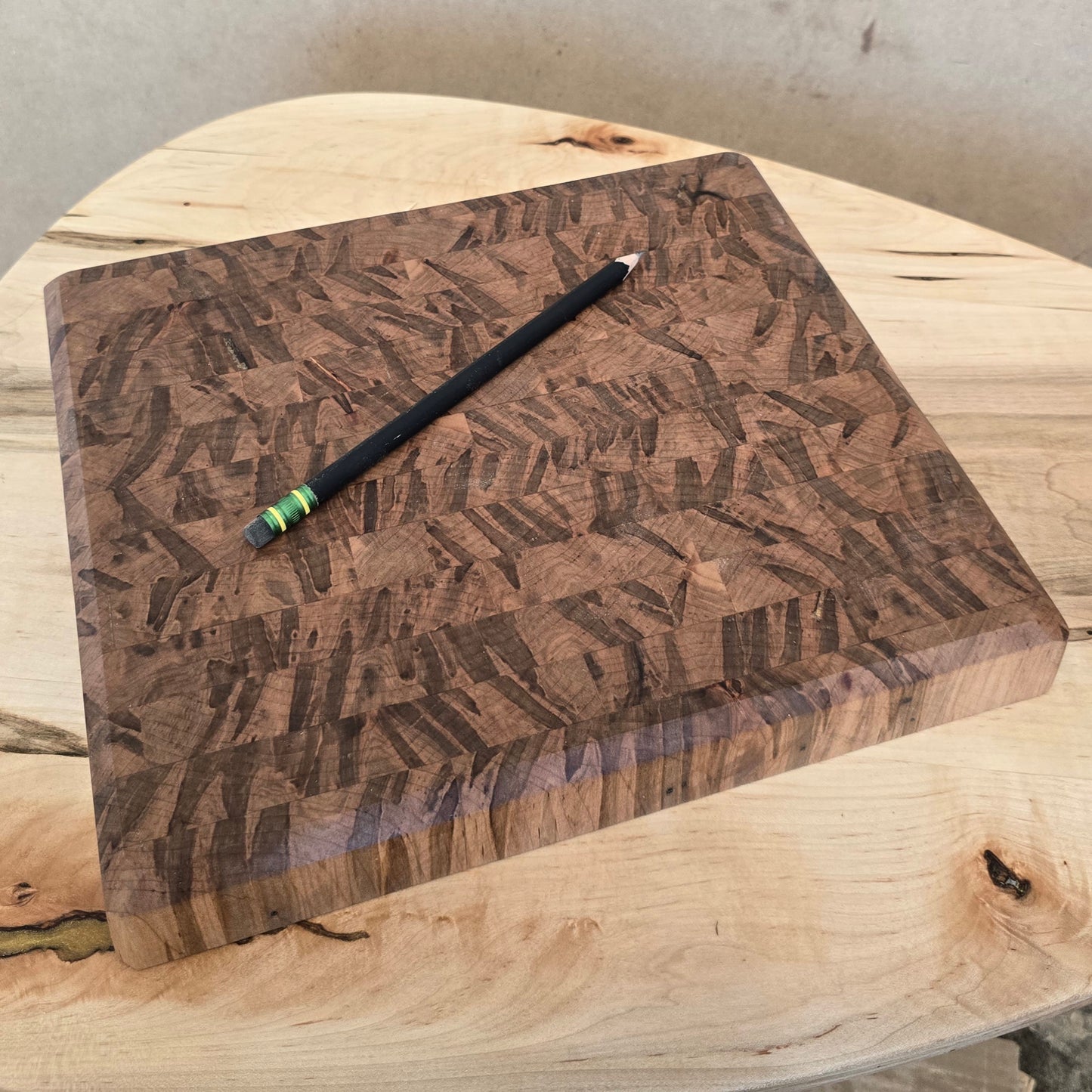 Ambrosia Silver Maple End Grain Cutting Board
