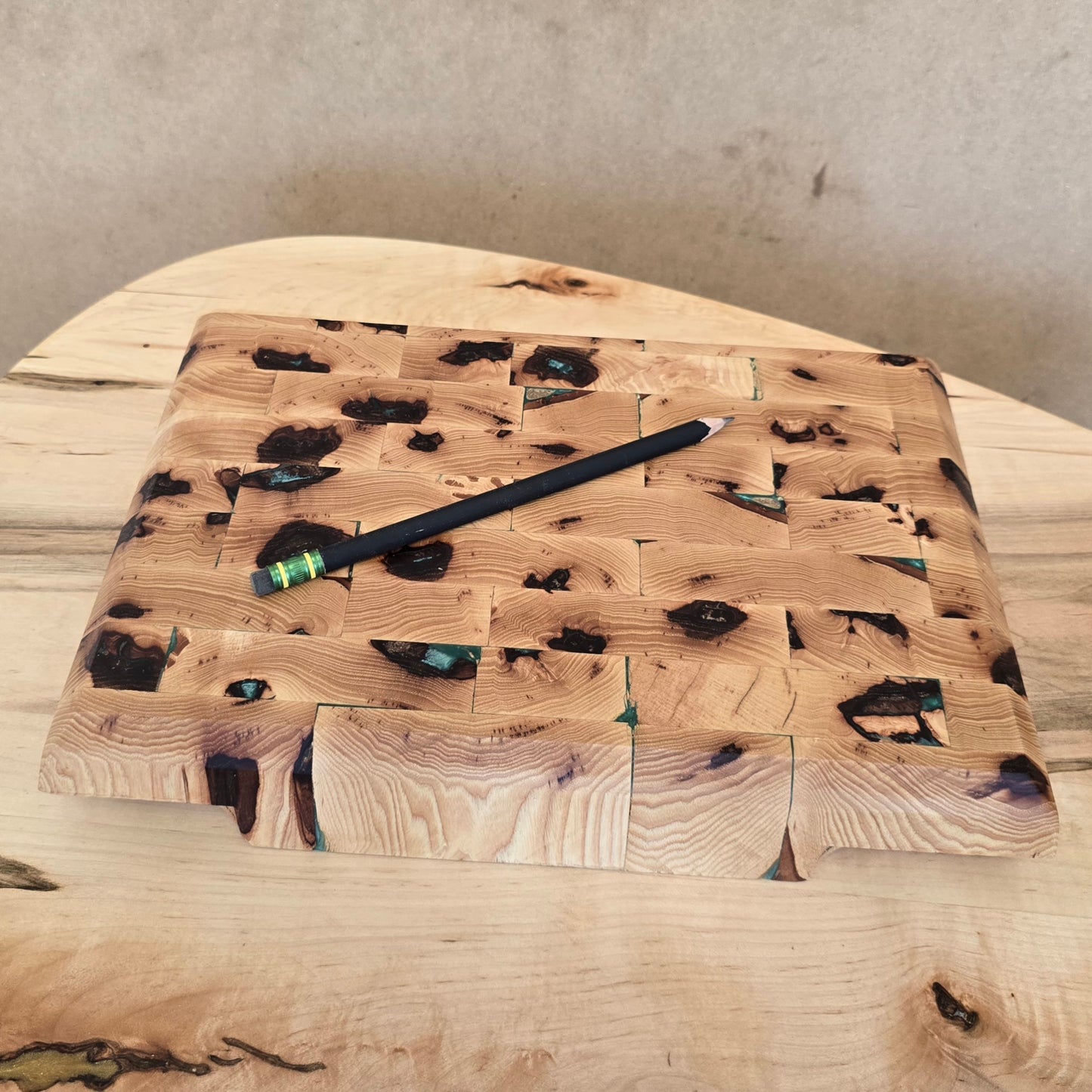 Hickory End Grain Cutting Board